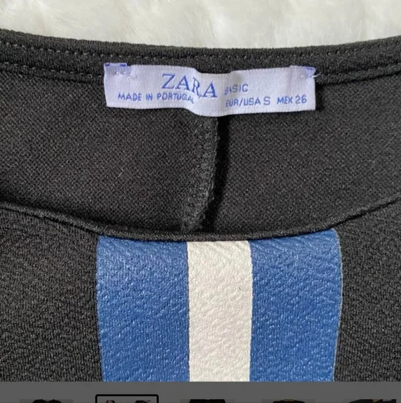 Zara Basic Women's 3/4 Sleeve Floral Print Mini Sheath Dress - Picture 4 of 10